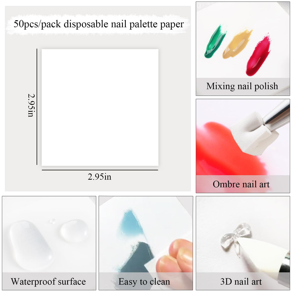 Fcozpjk 100Pcs Soft Nail Sponges for Ombre & 6Pcs Wedge Sponges Aura Nails