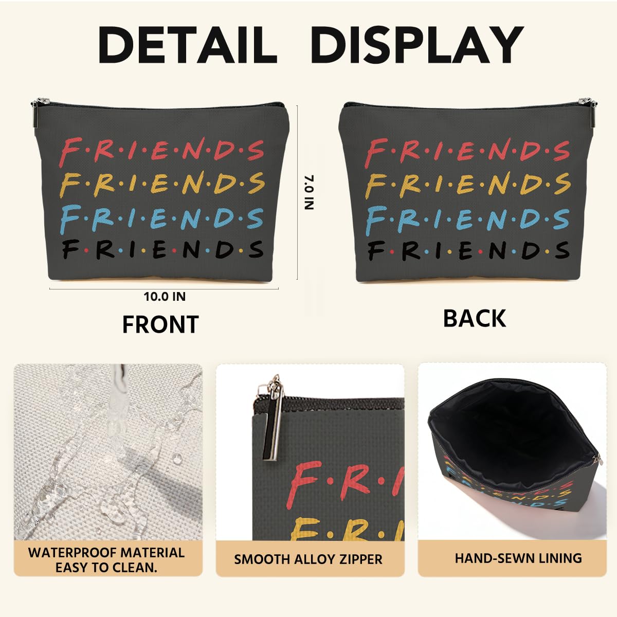 Funny Poisons Makeup Bag, Witchy Gifts Cosmetic Bag Travel Toiletry Bags