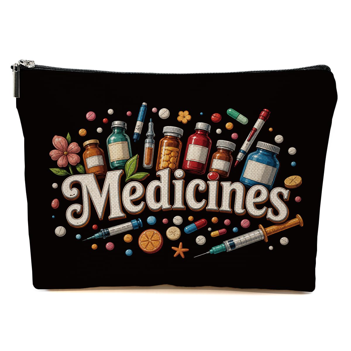 Funny Poisons Makeup Bag, Witchy Gifts Cosmetic Bag Travel Toiletry Bags