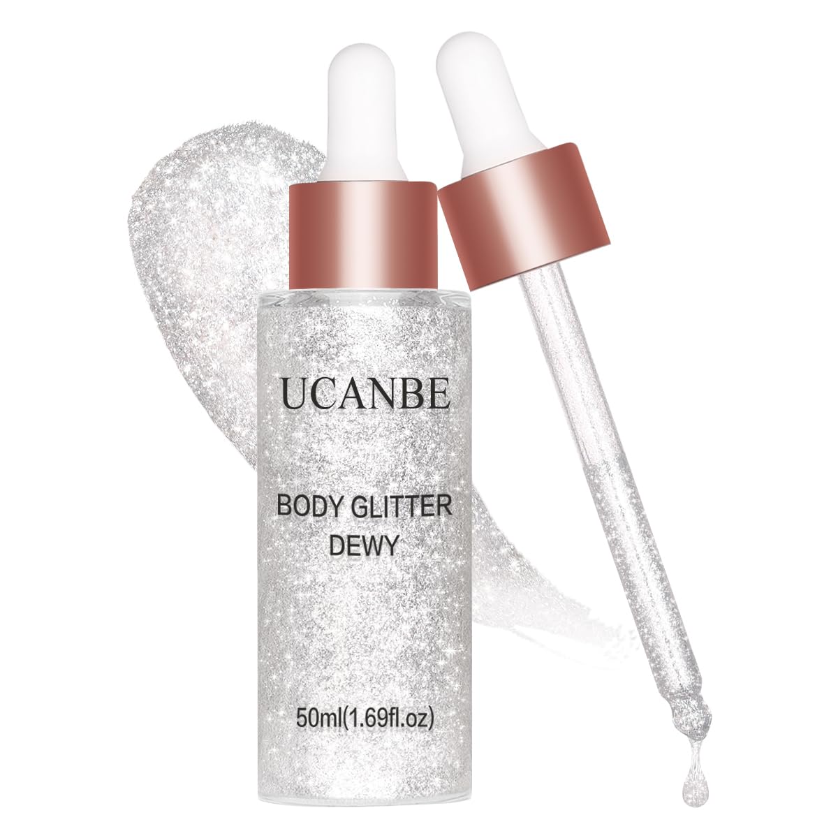 UCANBE Body Glitter Drops, Hydrating Shimmer for Face Glow