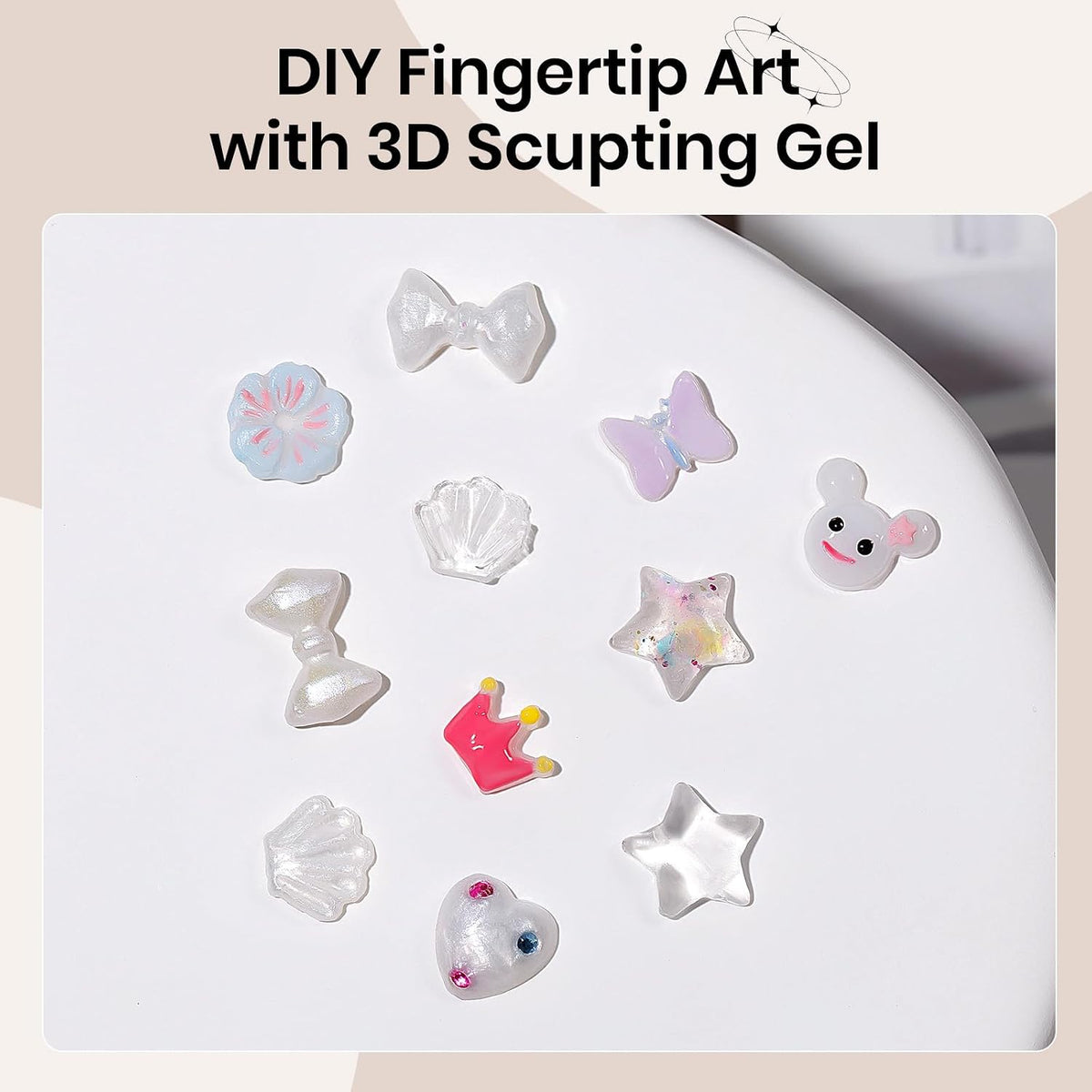 3D Gel for Nail Art, Clear 3d Sculpting Gel for Nail Art