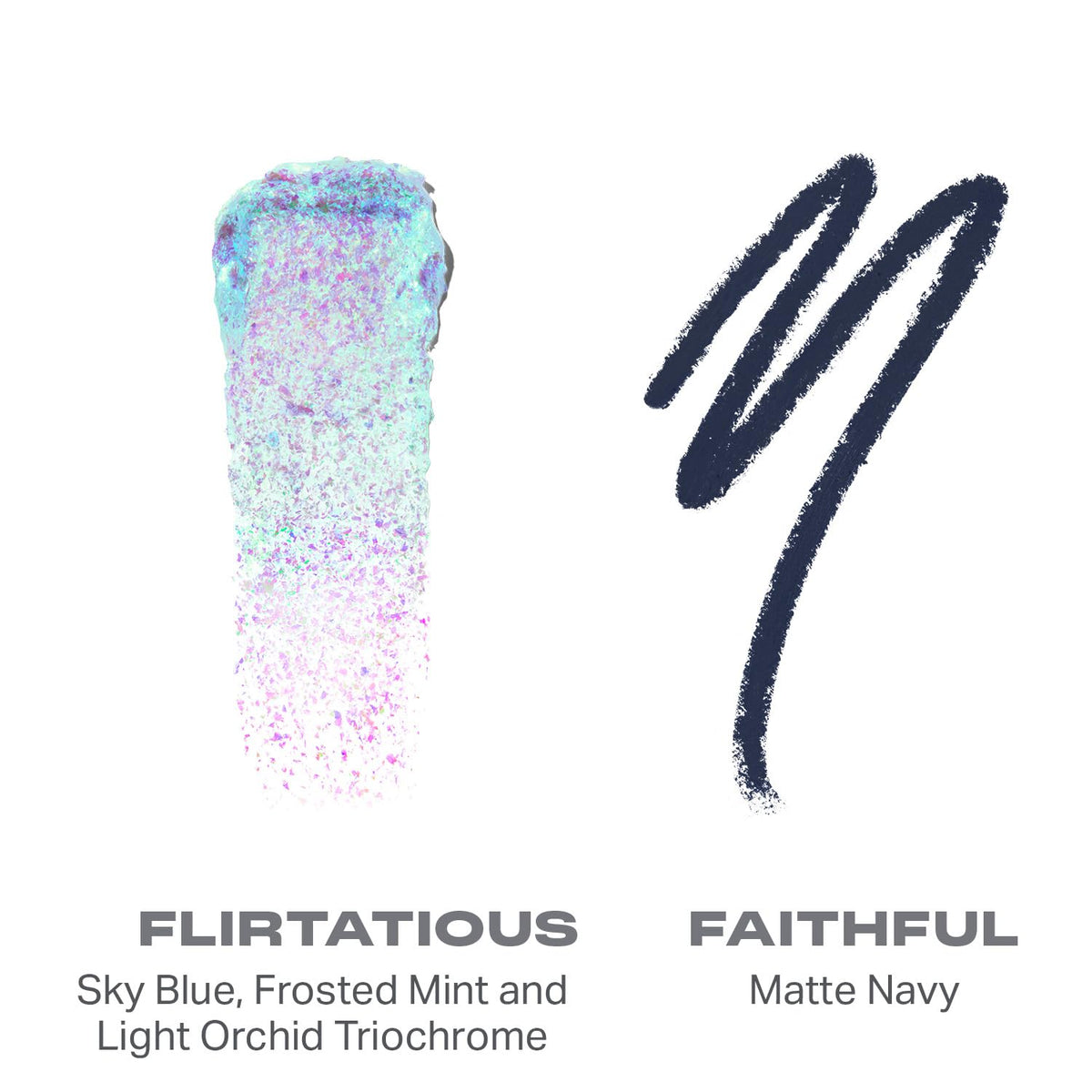Morphe Mixed Signals Dual-Ended Eyeshadow Stick - Cream Eyeshadow Pigment & Chrome Liquid Flakes for Bold, Layered Eye Makeup Looks - Committed/Conflicted (0.028 oz)