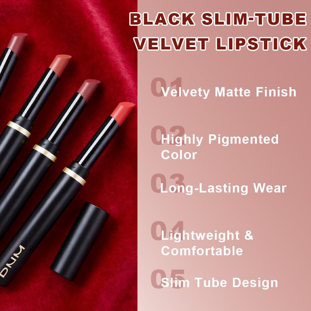evpct Rich Rose Velvet Matte Lipstick Long Lasting Waterproof for Women