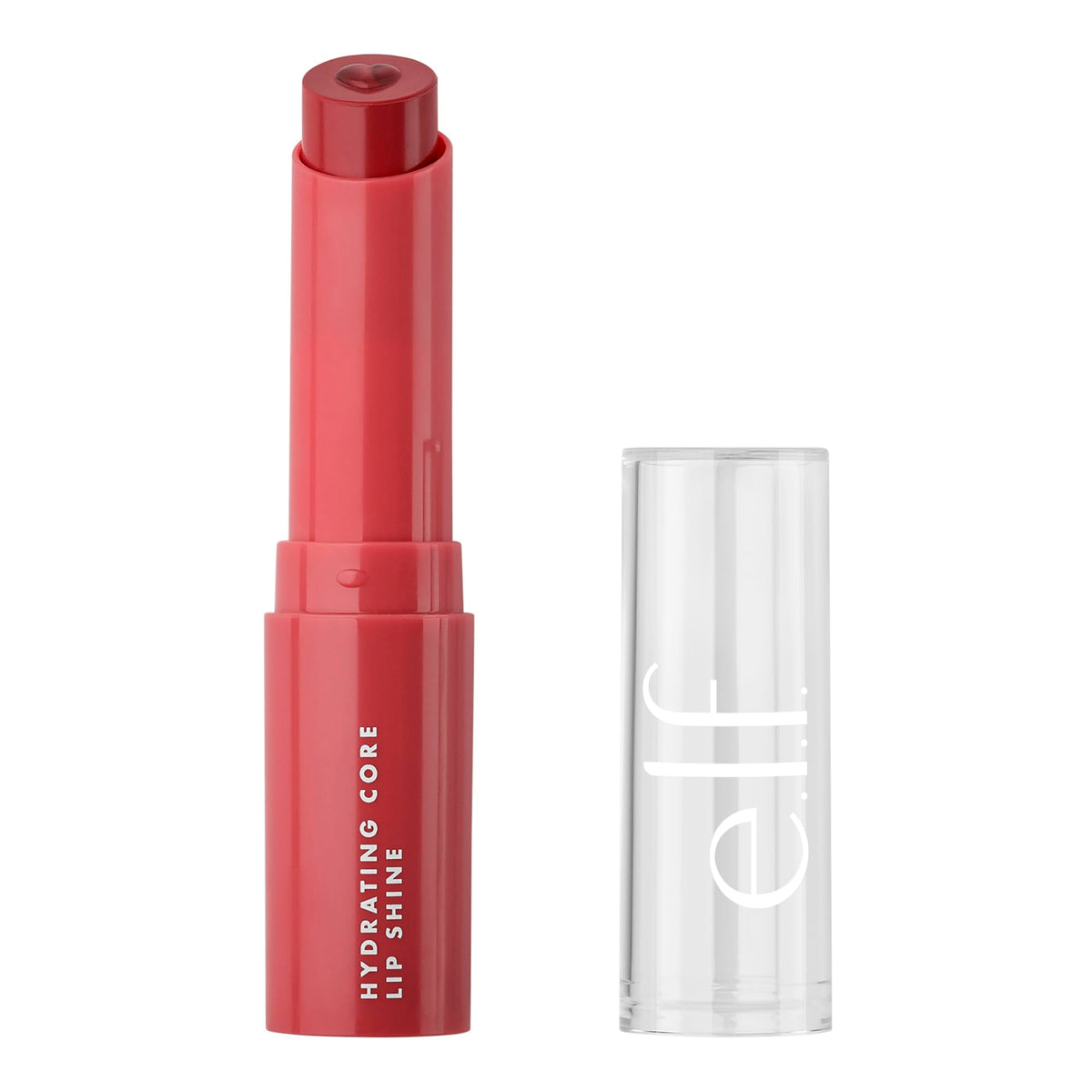 e.l.f. Hydrating Core Lip Shine with Shea Butter & Vitamin E, Tinted Lip Balm for A Smooth, Glossy Finish & Long-Lasting Moisture, Happy Dusty Rose