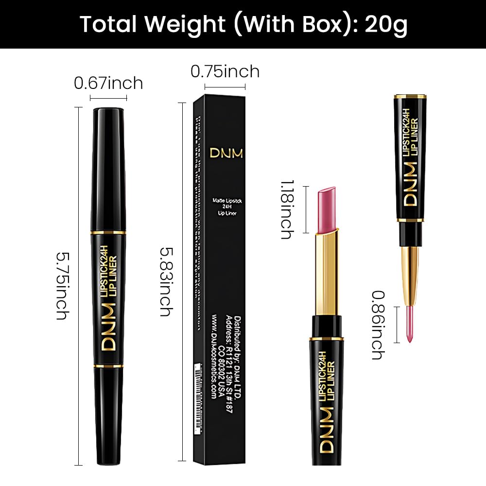 evpct 3Pcs Chestnut Nude Brown Matte Lip Liner and Lipstick Combo Set Kit for Women Antique Rose Magic Lipstick 24 Hours Original Lip Liner Makeup Stain Long Lasting Waterproof Smudge Proof labial