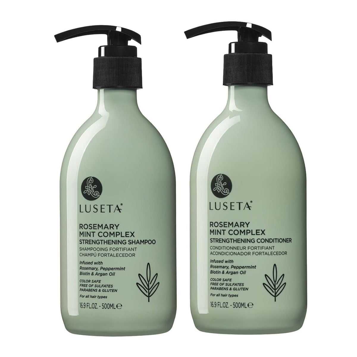 Luseta Rosemary Mint Shampoo and Conditioner Set for Hair Strengthening