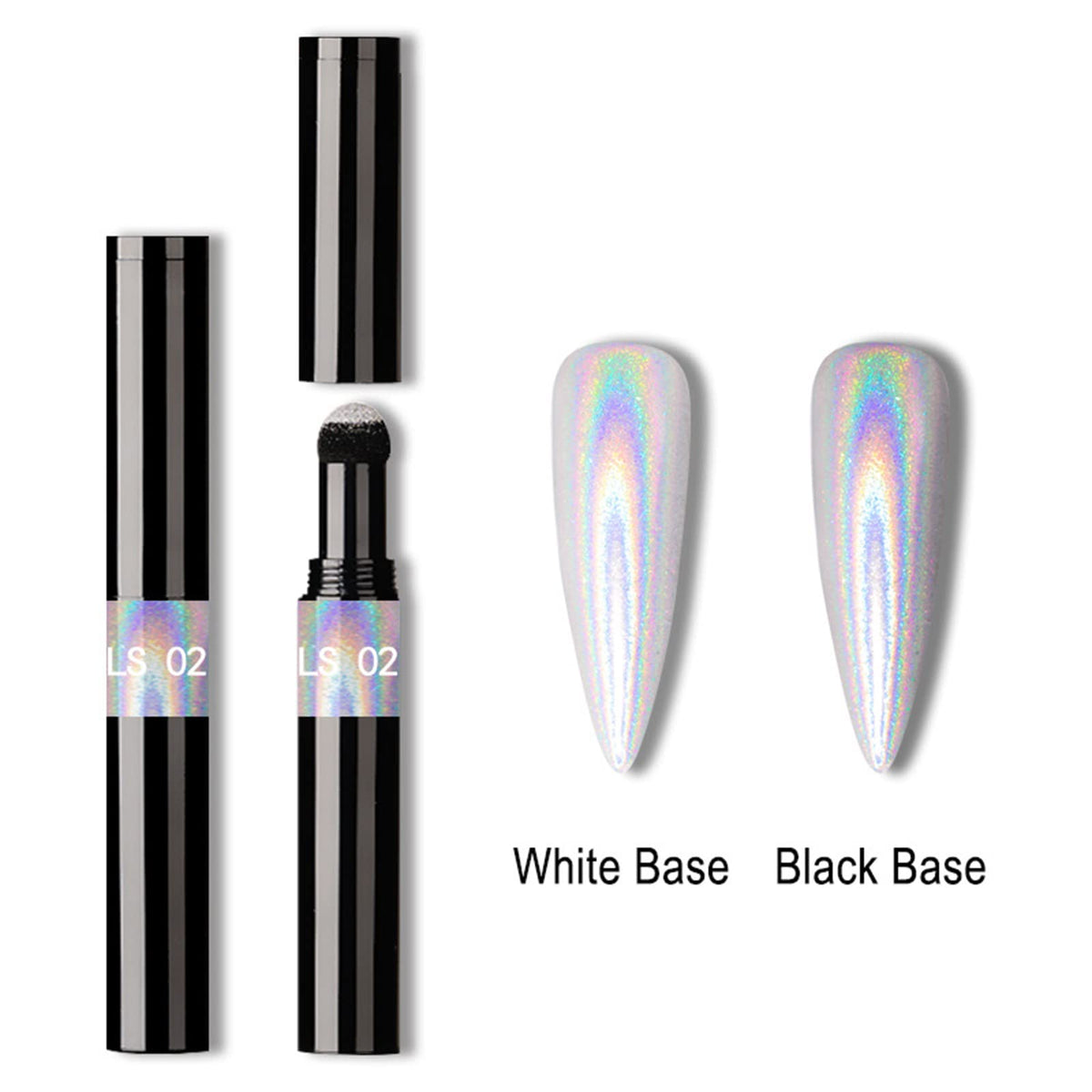 Rose Gold Chrome Nail Powder Pen,RoseFlower 6 pcs Metallic Nail Art Pigment Powder Pen Set, Shiny Nail Glitter Powder Air Cushion Pen with Magic Mirror Effect for Nail Art Design Decoration