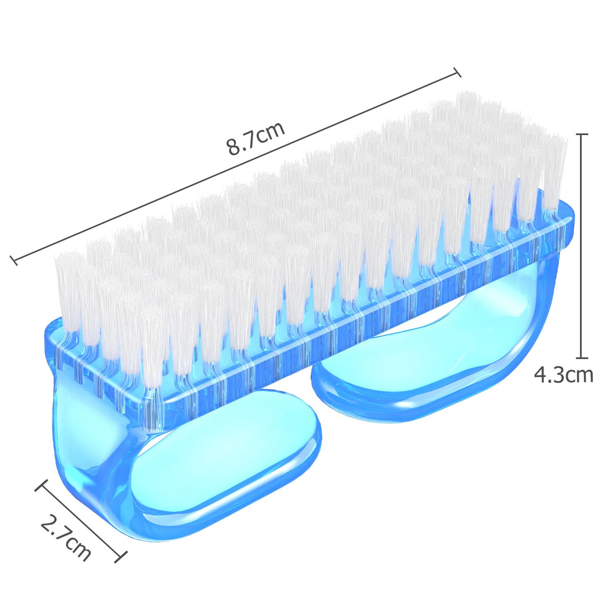 Larbois Handle Grip Nail Brush, Nail Brushes Hand Fingernail Brush Cleaner Scrubbing Kit Pedicure for Toes and Nails Men Women (4 Pack)