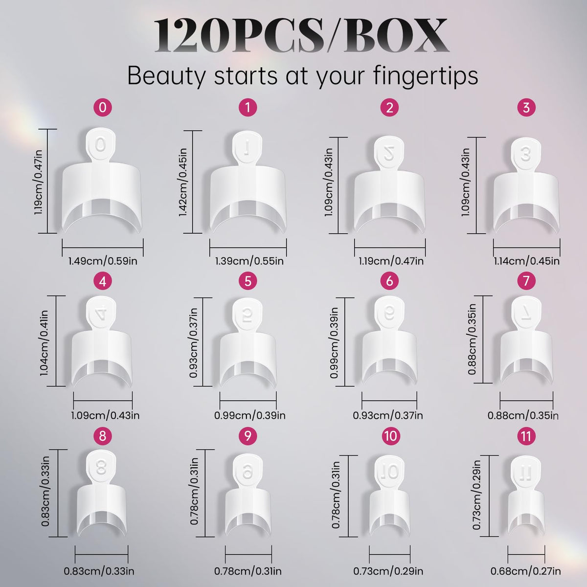 krofaue Extra Long Stiletto Nail Tips - False Clear Nais