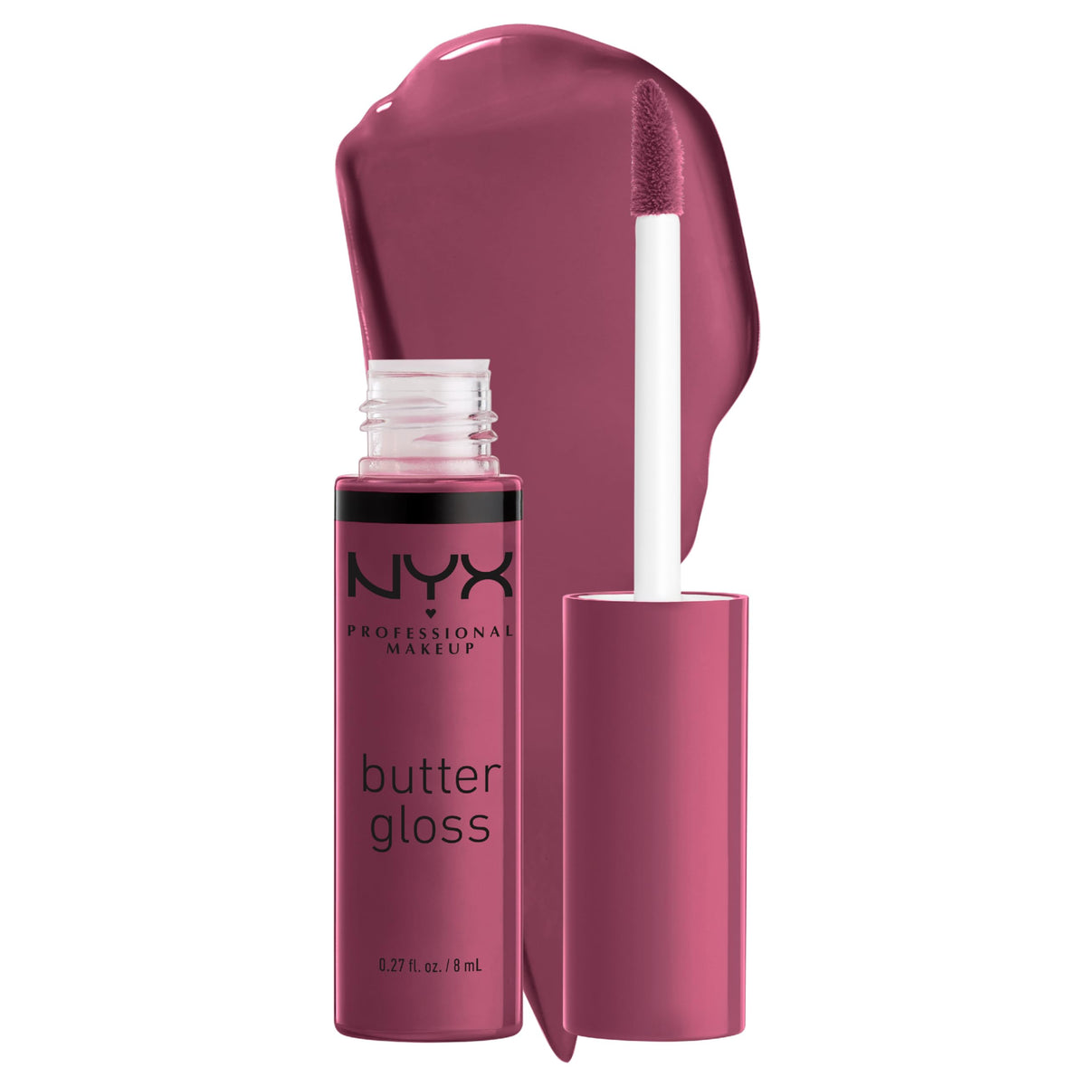 NYX PROFESSIONAL MAKEUP Butter Gloss, Non-Sticky Lip Gloss - Rocky Road (Wine)
