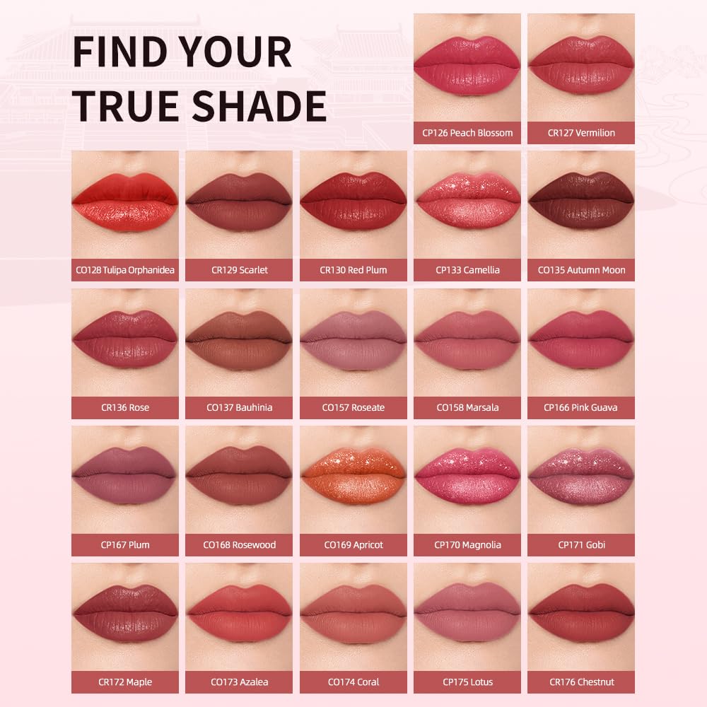 Catkin Semi-Matte Lipstick Hydrating High Impact Color Infused with Vitamin E and Avocado Oil Smooth Soft Texture Long Lasting Matte Finish 129