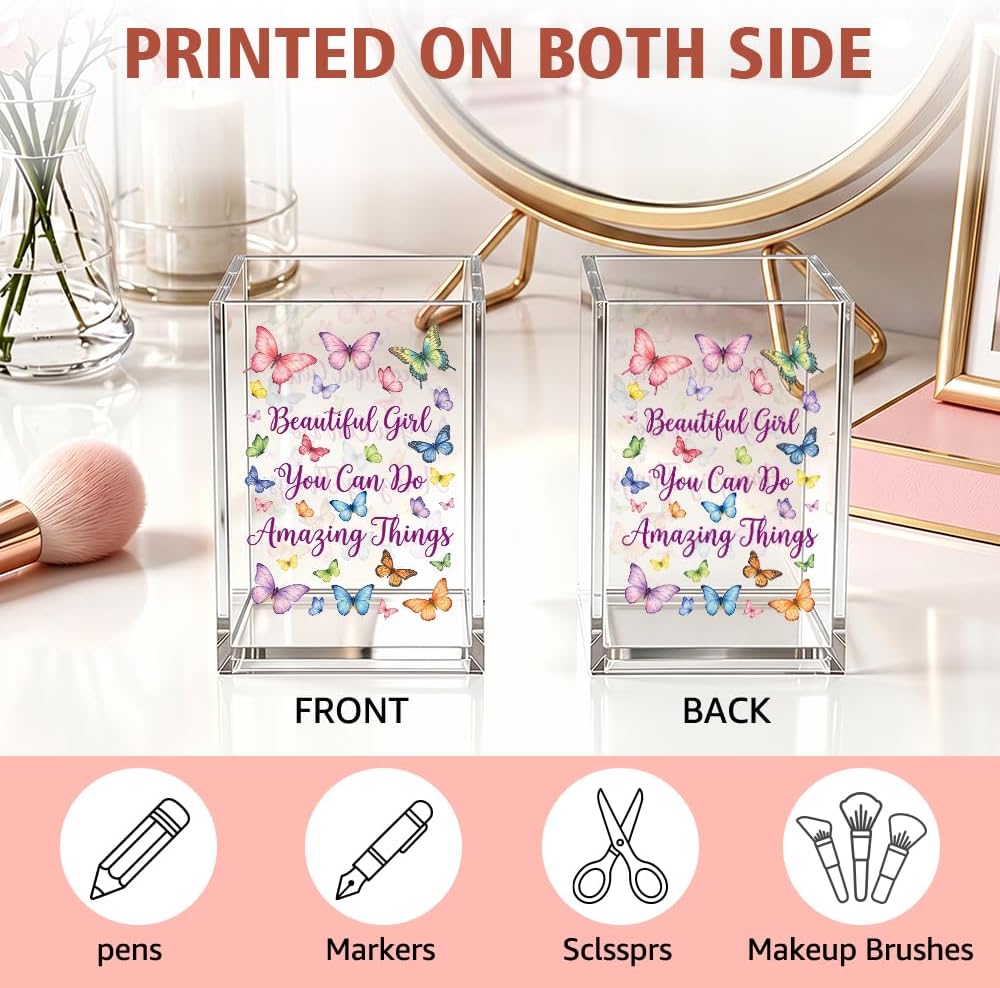Beautiful Girl You Can Acrylic Pencil Holder Cup Gifts for Daughter
