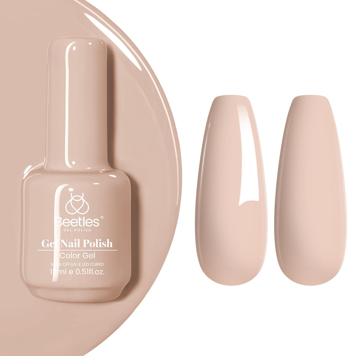 Beetles White Gel Nail Polish, 1pc 15ml White Gel Polish