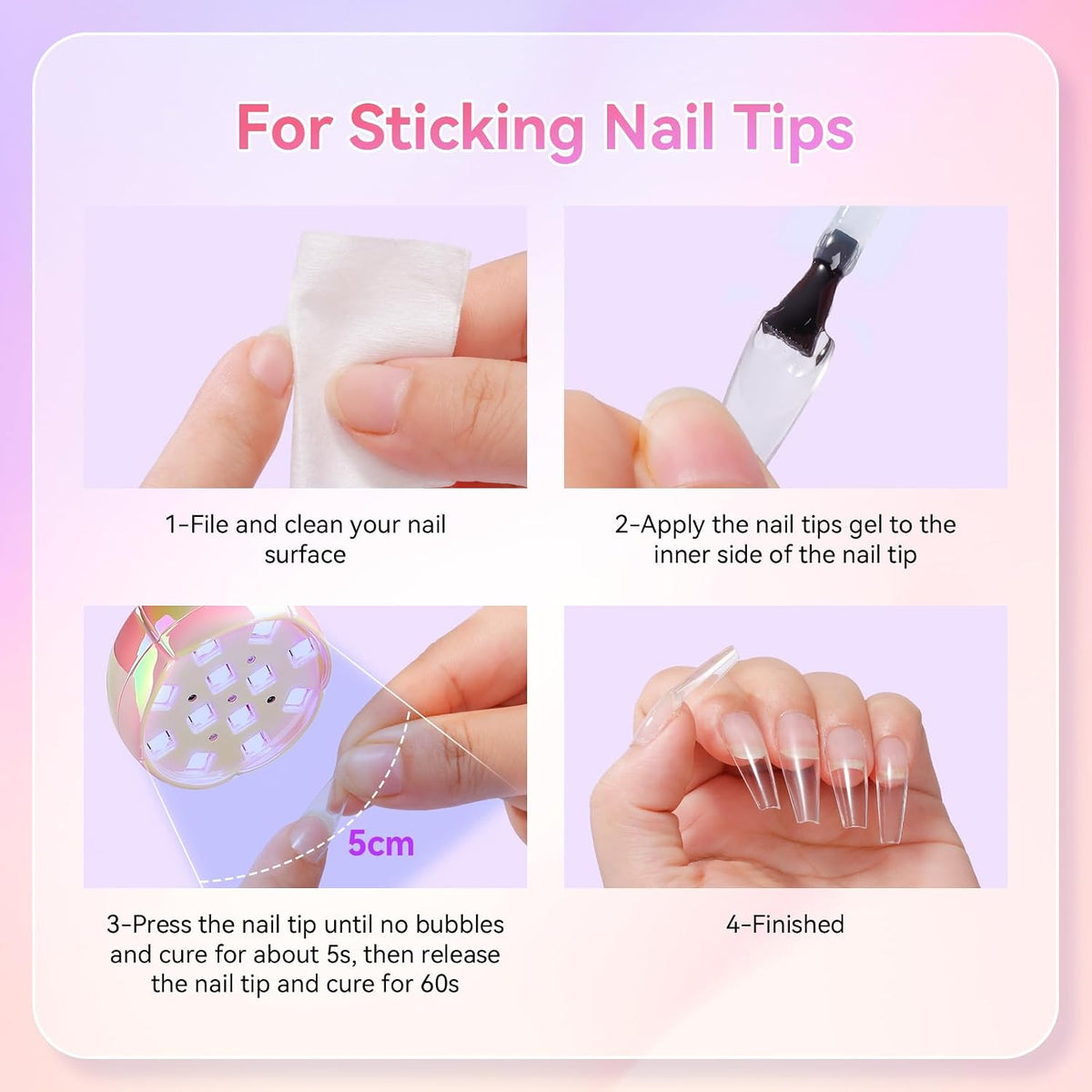 Makartt Cordless Gooseneck UV Nail Lamp for Gel-X Nails, Home DIY Use