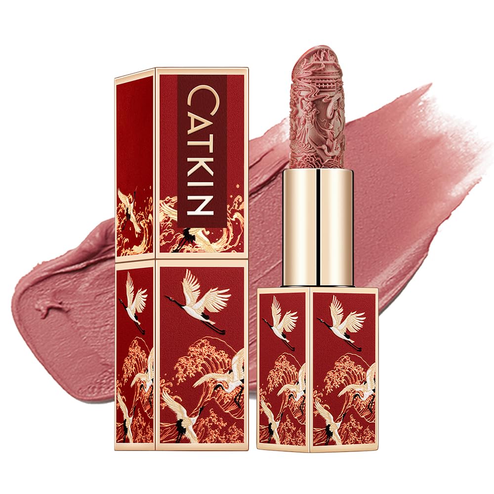Catkin Semi-Matte Lipstick Hydrating High Impact Color Infused with Vitamin E and Avocado Oil Smooth Soft Texture Long Lasting Matte Finish 129