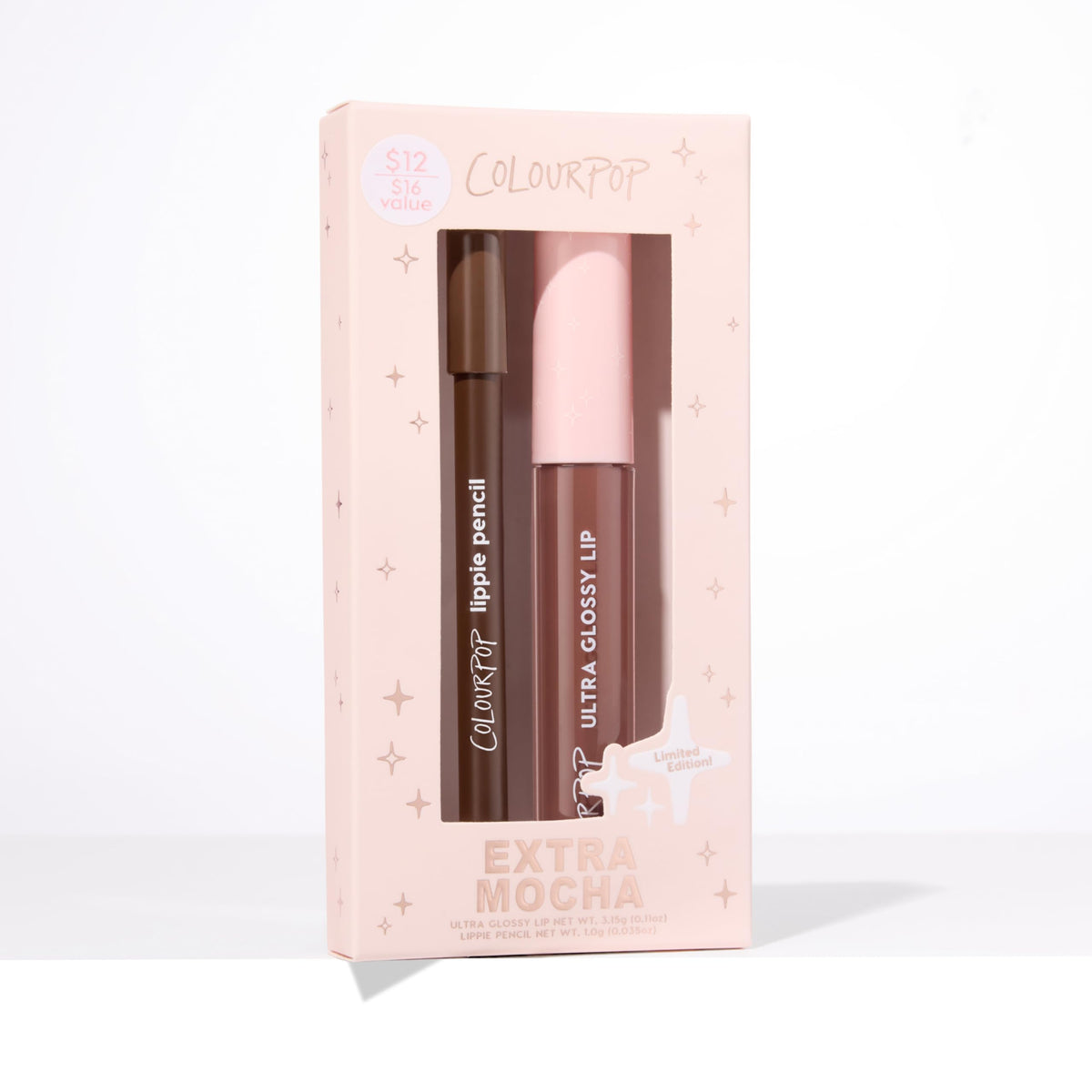 ColourPop Dream Duo Lip Kit - High-Pigment, Long-Lasting & Sharpenable Lip Liner and Lip Gloss with High-Impact Color - Includes Shades Five Stars & Pasadena (2 Count)