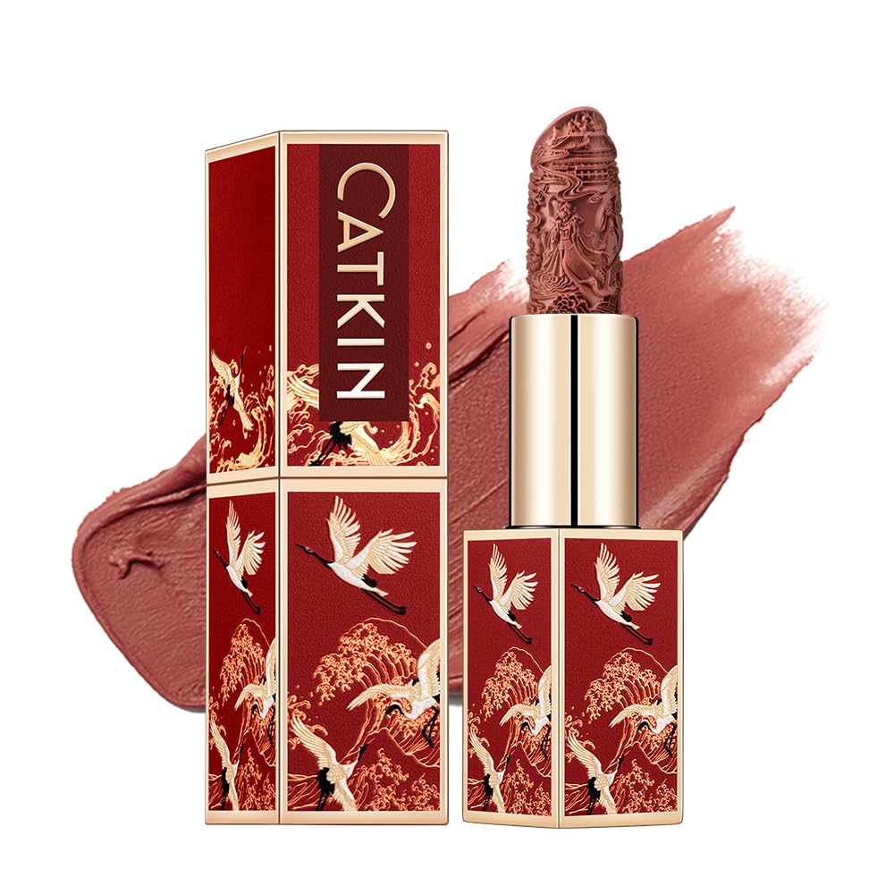 Catkin Semi-Matte Lipstick Hydrating High Impact Color Infused with Vitamin E and Avocado Oil Smooth Soft Texture Long Lasting Matte Finish 129