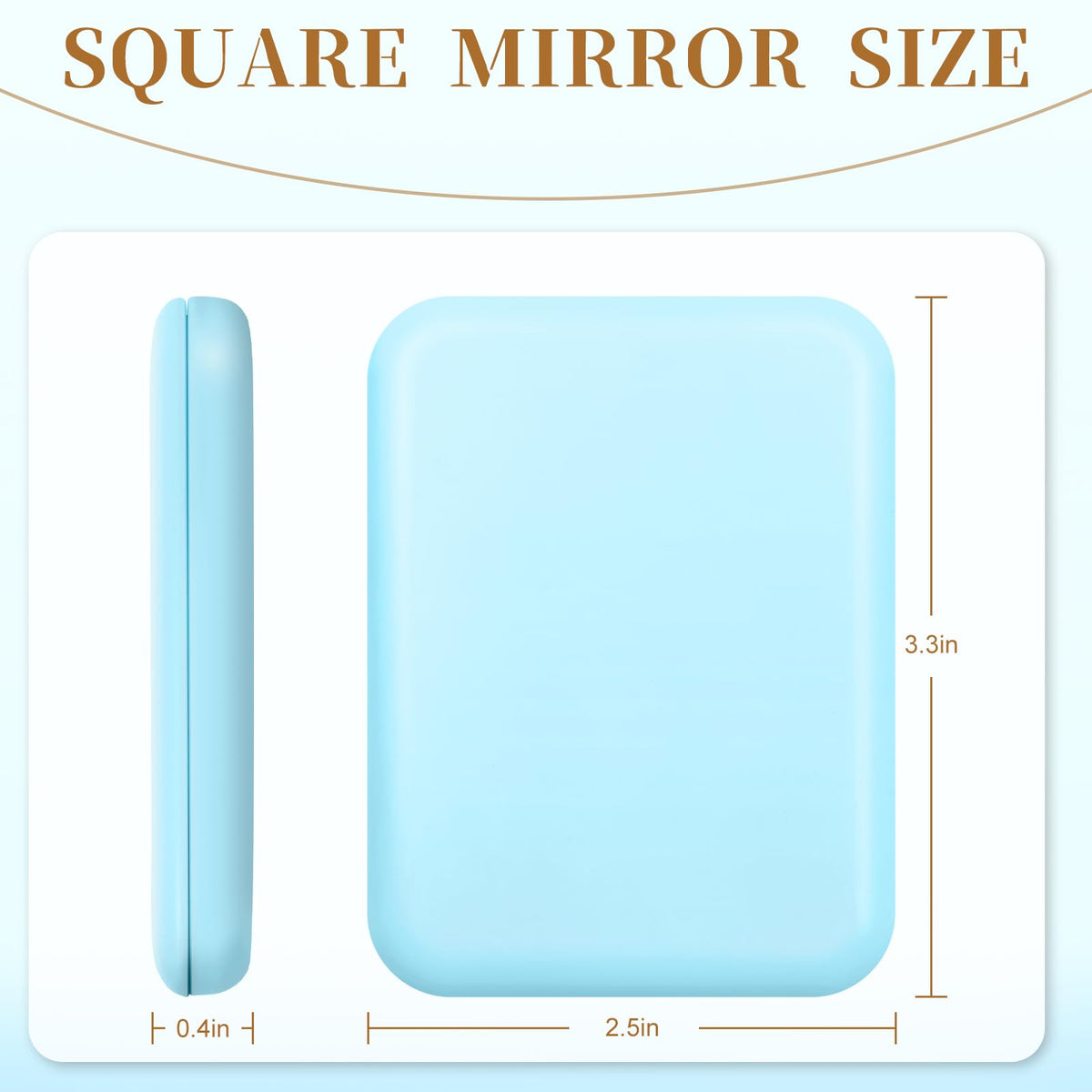 Compact Mirror with Light, 1X/3X Magnification LED Pocket Mirror for Women