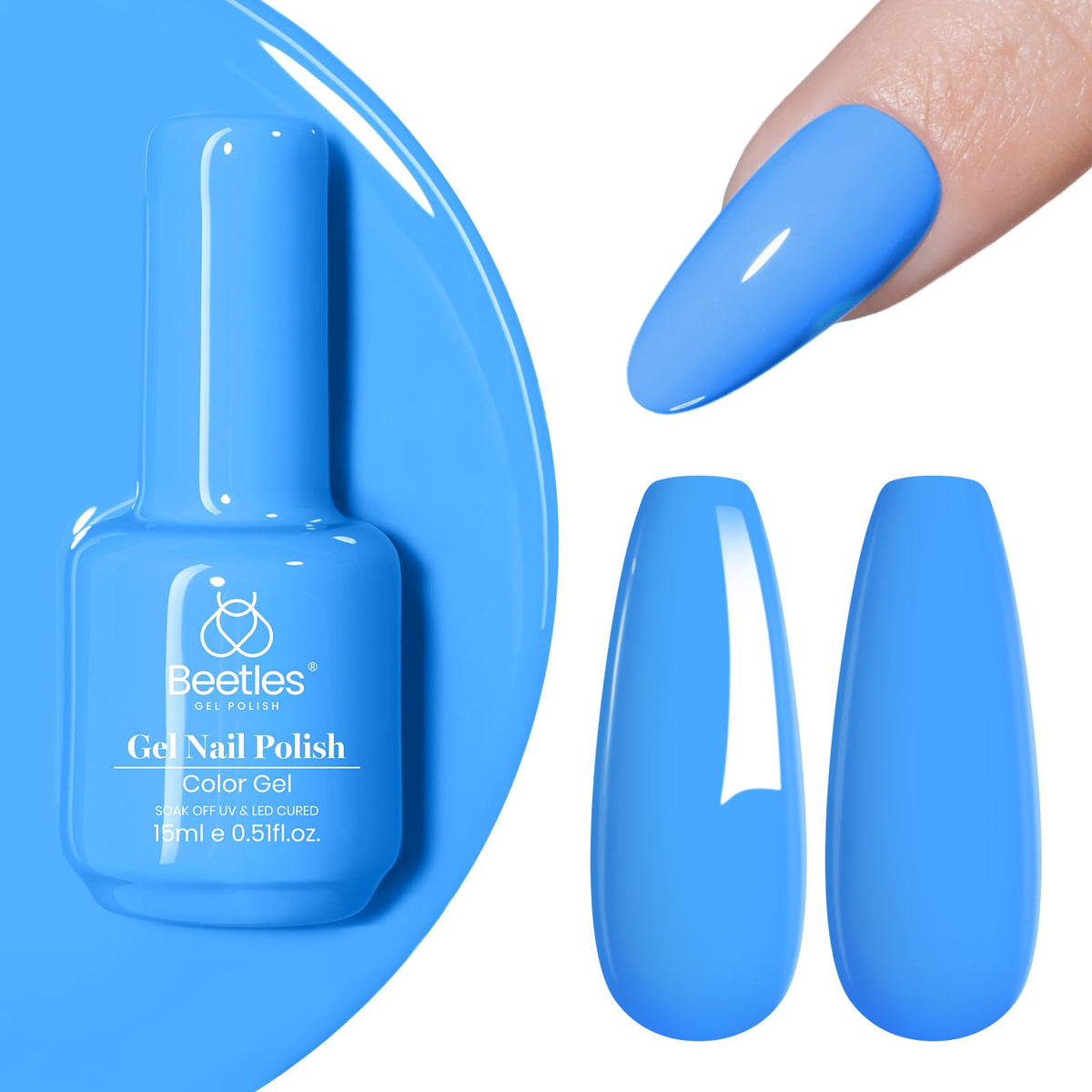 Beetles White Gel Nail Polish, 1pc 15ml White Gel Polish