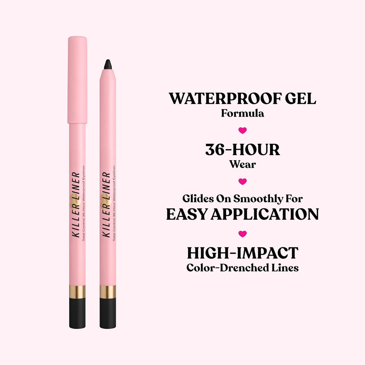Too Faced Killer Liner 36-Hour Gel Eyeliner Pencil | Long Lasting, Waterproof, Non-Flaking Eyeliner Pencil, 0.04 Ounce