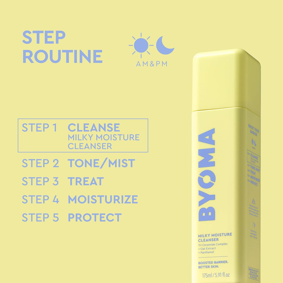 BYOMA Milky Moisture Cleanser, Ultra Soothing Facial Cleanser (175ml)