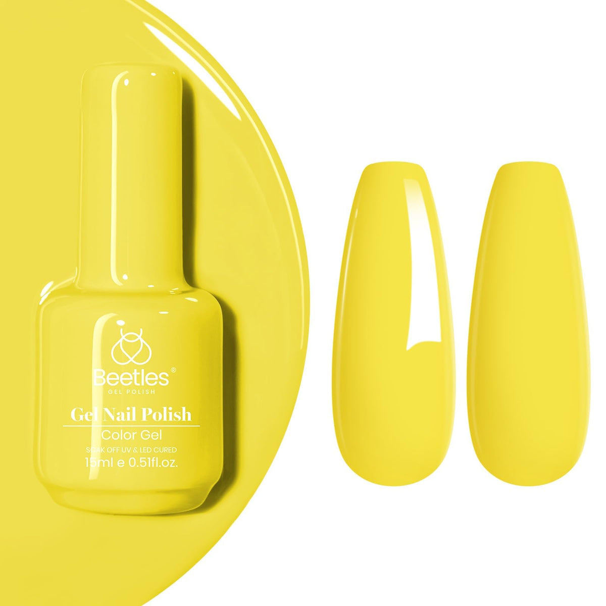 Beetles White Gel Nail Polish, 1pc 15ml White Gel Polish