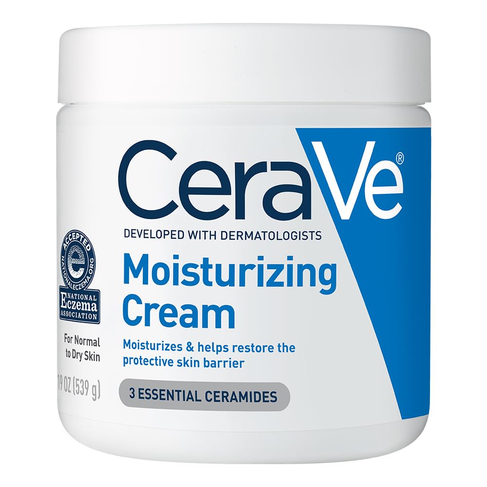 CeraVe Moisturizing Cream, Face Body Moisturizer, Normal to Dry Skin, 8 Fl Oz