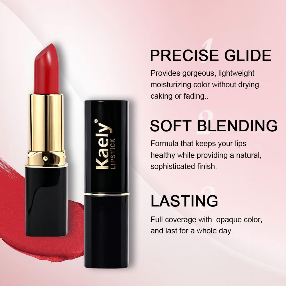 evpct Rich Rose Velvet Matte Lipstick Long Lasting Waterproof for Women