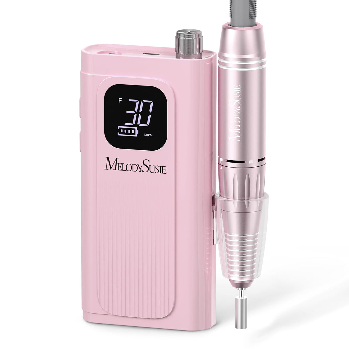 MelodySusie Clip-On SC300F Cordless Nail Drill 30,000 RPM for Beginners