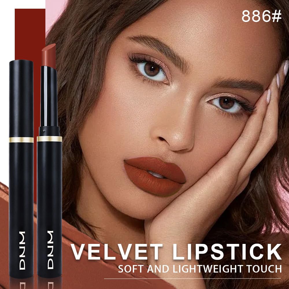 evpct Rich Rose Velvet Matte Lipstick Long Lasting Waterproof for Women