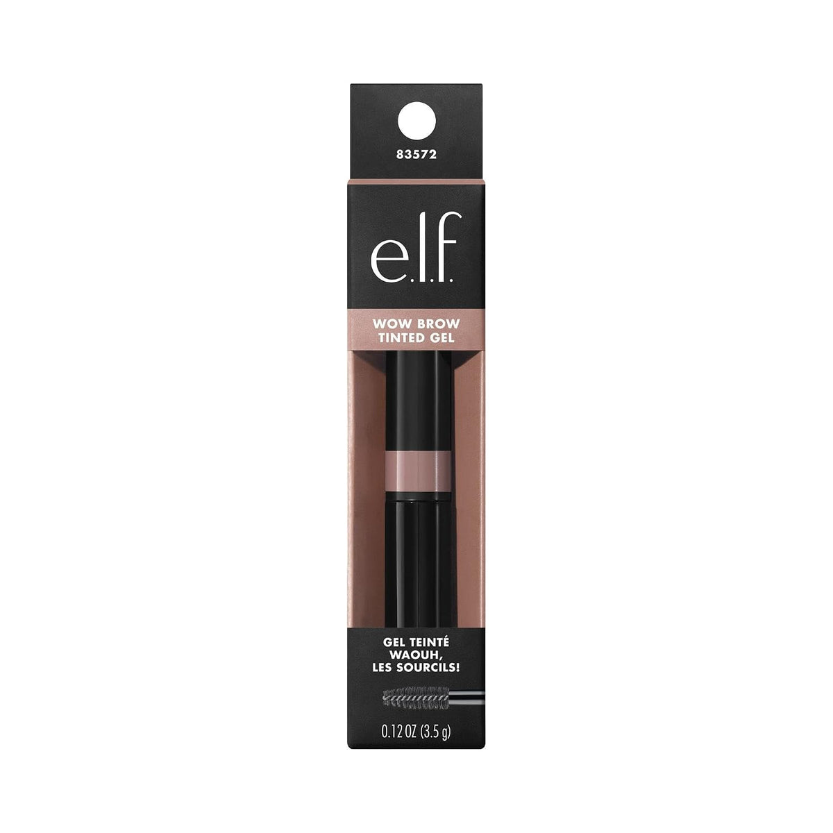 e.l.f. Wow Brow Gel, Volumizing, Buildable, Wax-Gel Hybrid, Creates Full, Voluminous-Looking Brows, Locks Brow Hairs In Place, Neutral Brown, Fiber-Infused 3.5g