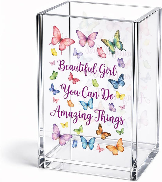 Beautiful Girl You Can Acrylic Pencil Holder Cup Gifts for Daughter