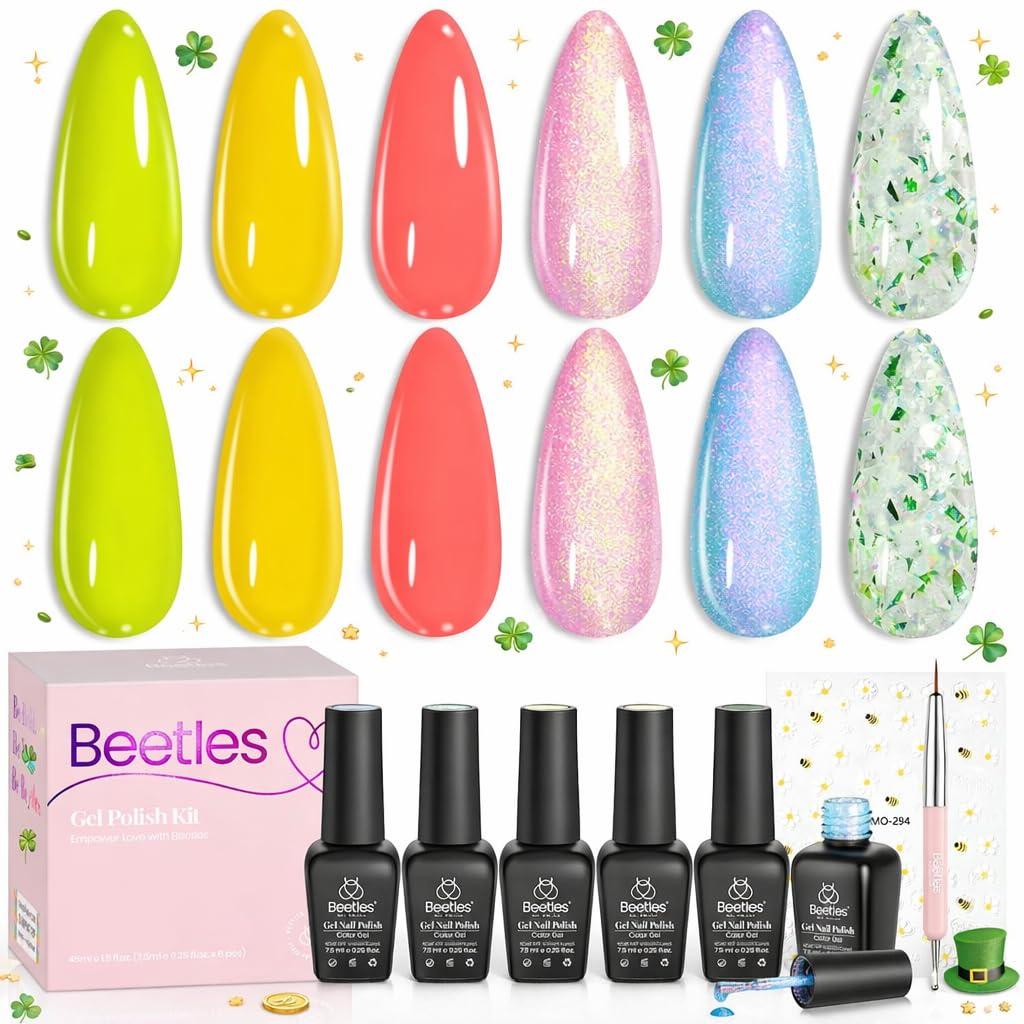 beetles Gel Polish Whispers of Love Jelly Gel Nail Polish Set, 6 Colors