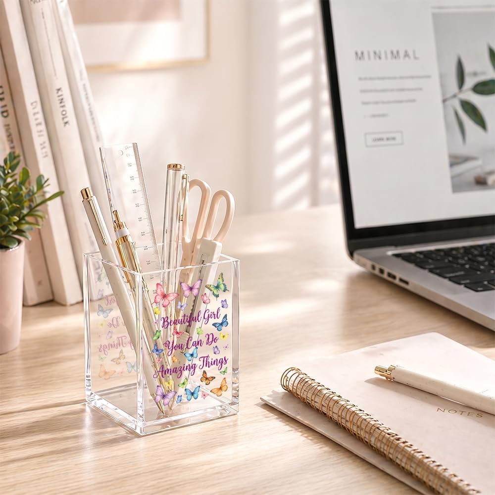 Beautiful Girl You Can Acrylic Pencil Holder Cup Gifts for Daughter