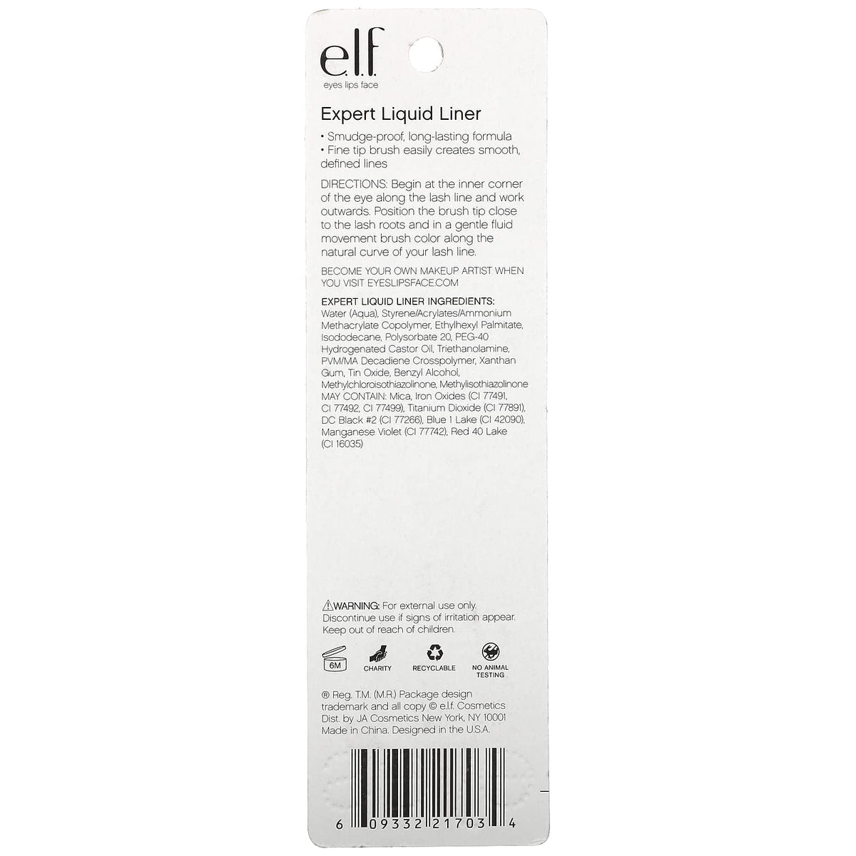 e.l.f. Expert Liquid Liner, High-Pigmented, Extra-Fine Liquid Eyeliner For Precise Definition, Long-Lasting, Vegan & Cruelty-Free, Jet Black, 0.14 oz, 2 count(Pack of 1)