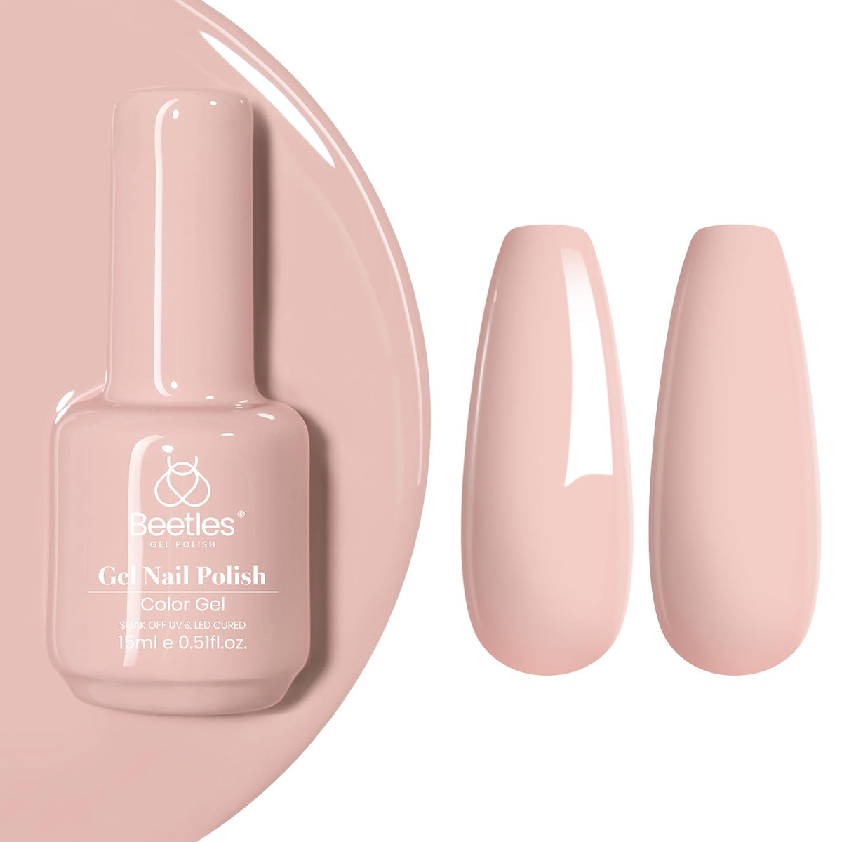 Beetles White Gel Nail Polish, 1pc 15ml White Gel Polish
