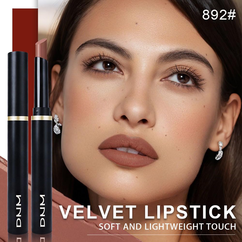 evpct Rich Rose Velvet Matte Lipstick Long Lasting Waterproof for Women