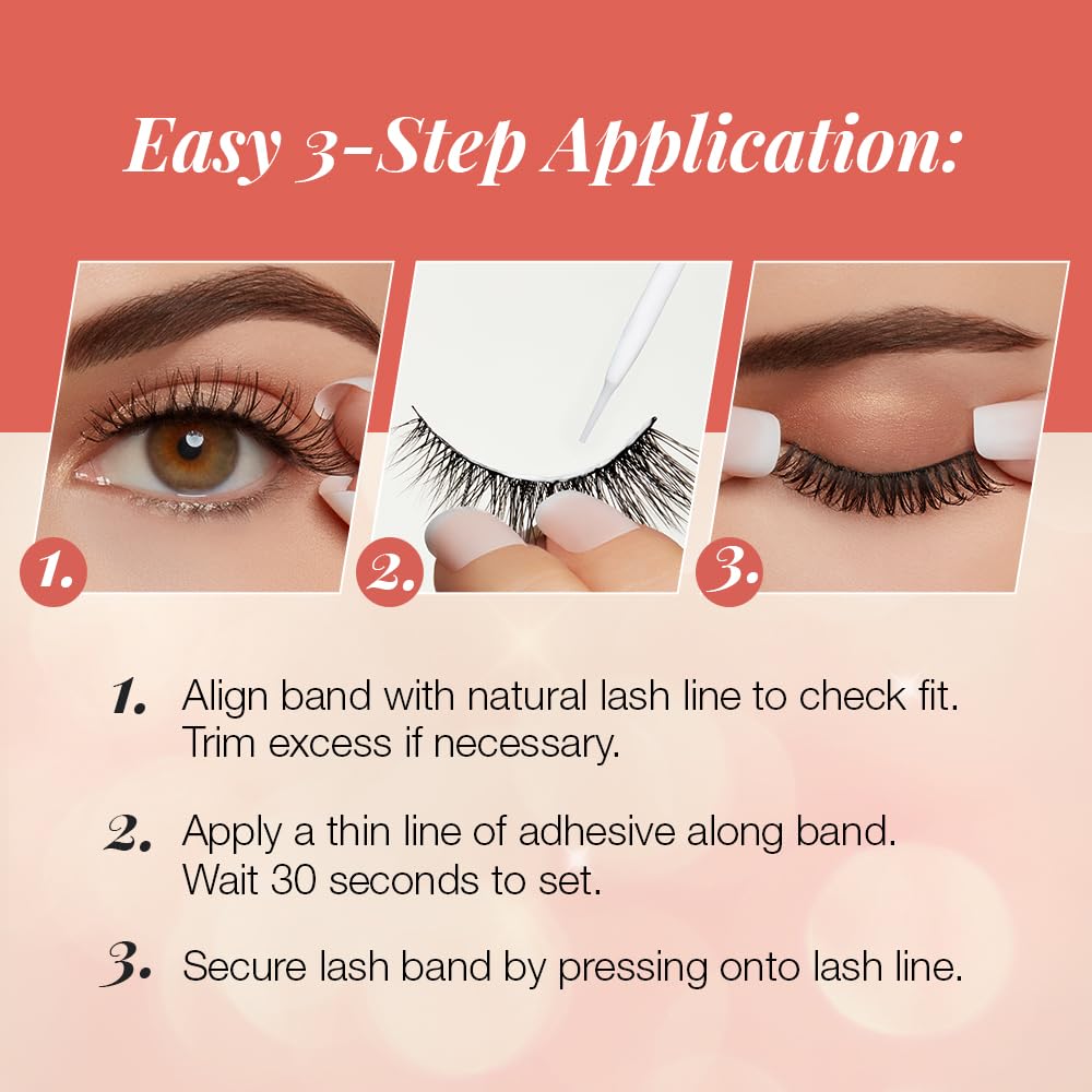 Ardell Naked Lashes 421 Subtle Volume Natural Look False Eyelashes, 4 Pairs