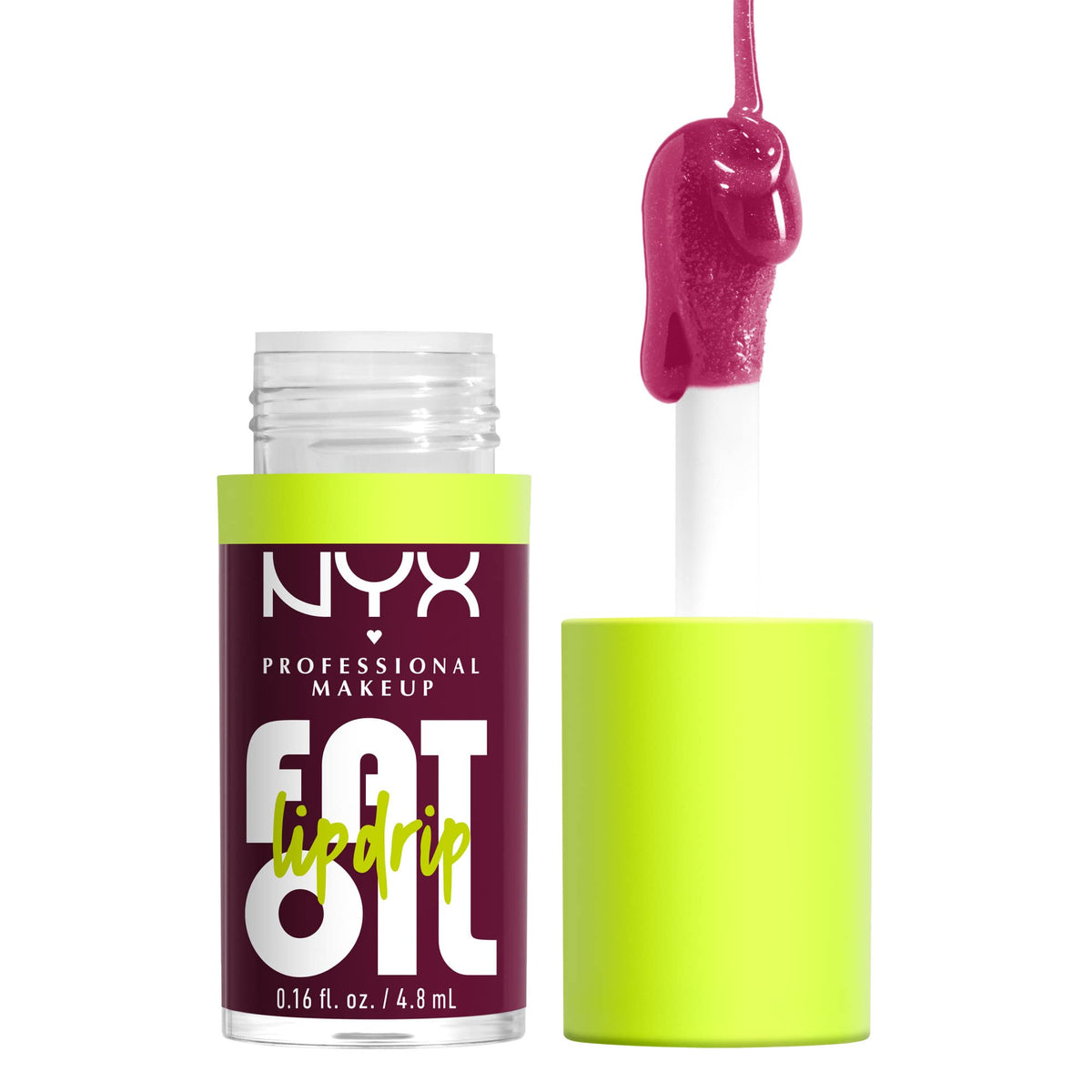 NYX PROFESSIONAL MAKEUP Fat Oil Lip Drip, Moisturizing Lip Oil Gloss, Vegan Tinted Formula, Up to 12 HR Hydration - Missed Call (Sheer Pink)