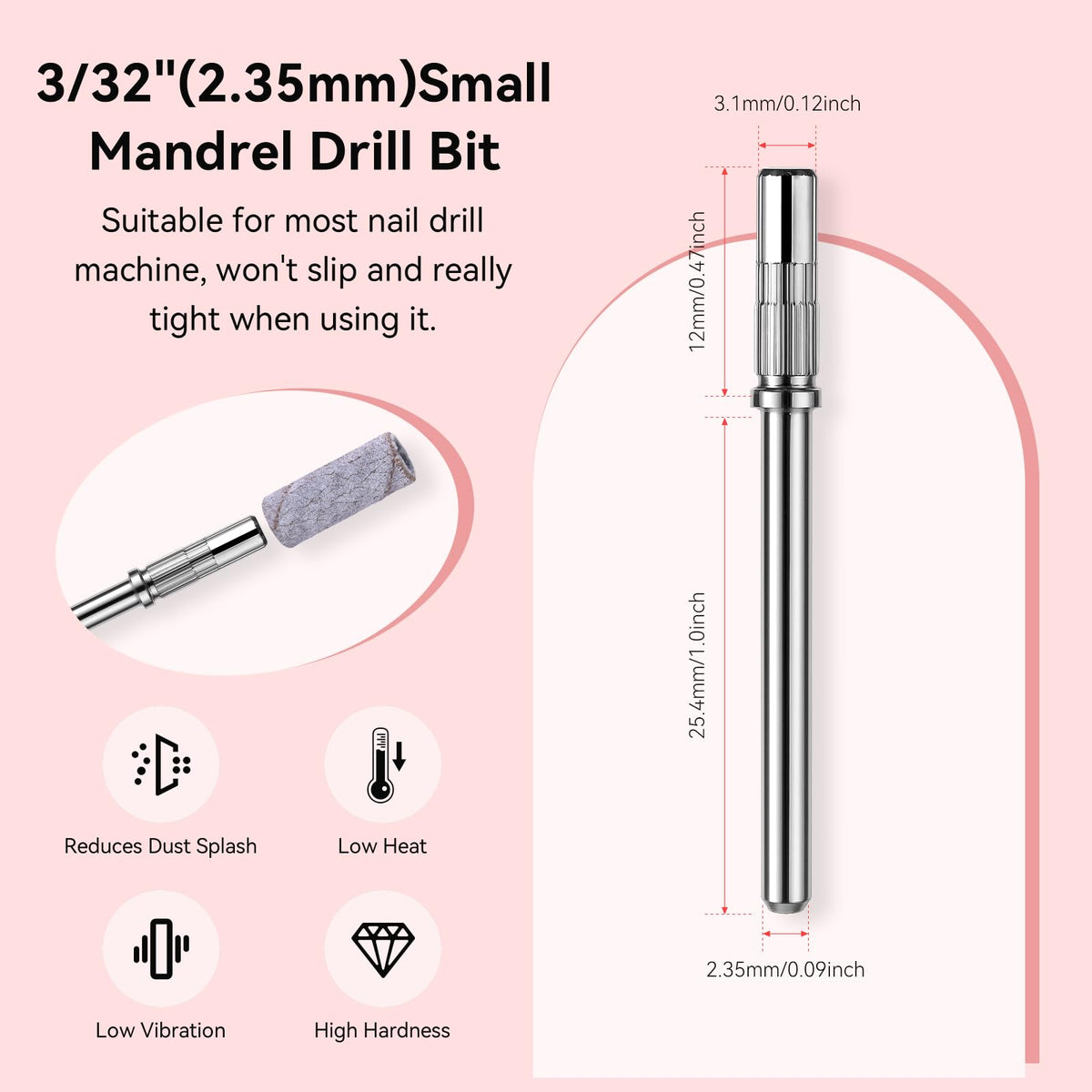 Makartt Nail Drill Sanding Bands - 100Pcs 80/120/180/240 4 Color Grit File