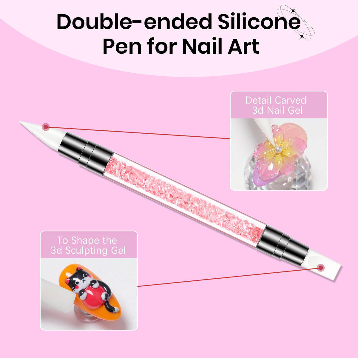 3D Gel for Nail Art, Clear 3d Sculpting Gel for Nail Art