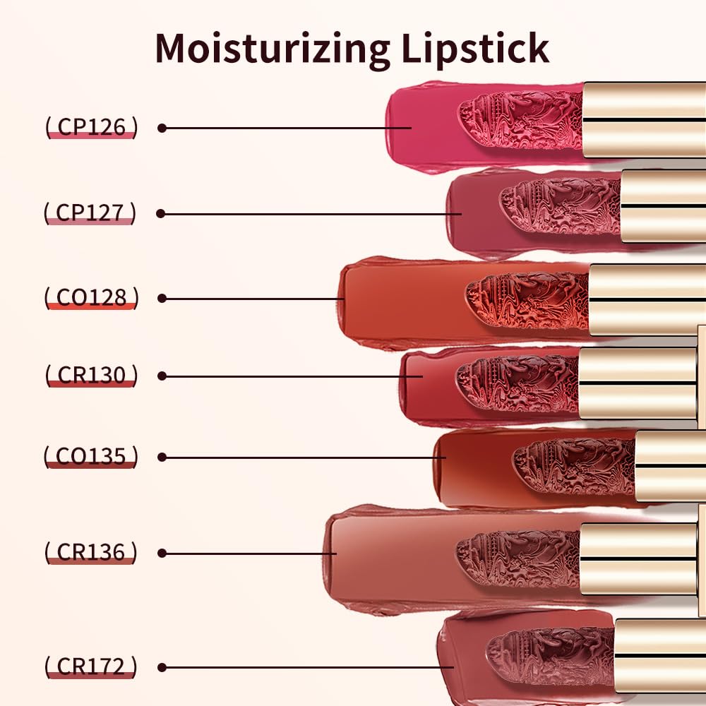 Catkin Semi-Matte Lipstick Hydrating High Impact Color Infused with Vitamin E and Avocado Oil Smooth Soft Texture Long Lasting Matte Finish 129