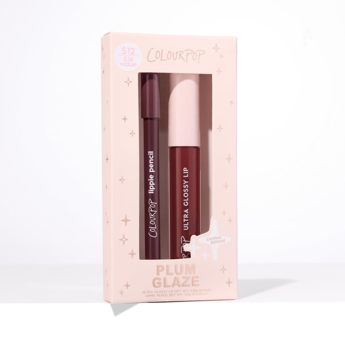 ColourPop Dream Duo Lip Kit - High-Pigment, Long-Lasting & Sharpenable Lip Liner and Lip Gloss with High-Impact Color - Includes Shades Five Stars & Pasadena (2 Count)