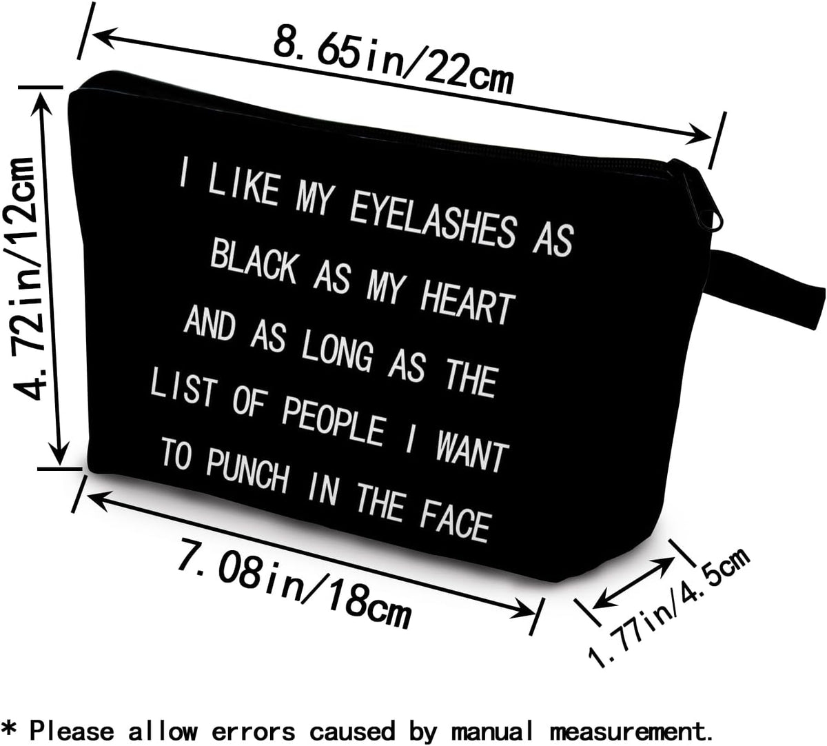 Funny Quote Print Small Cosmetic Bag -1