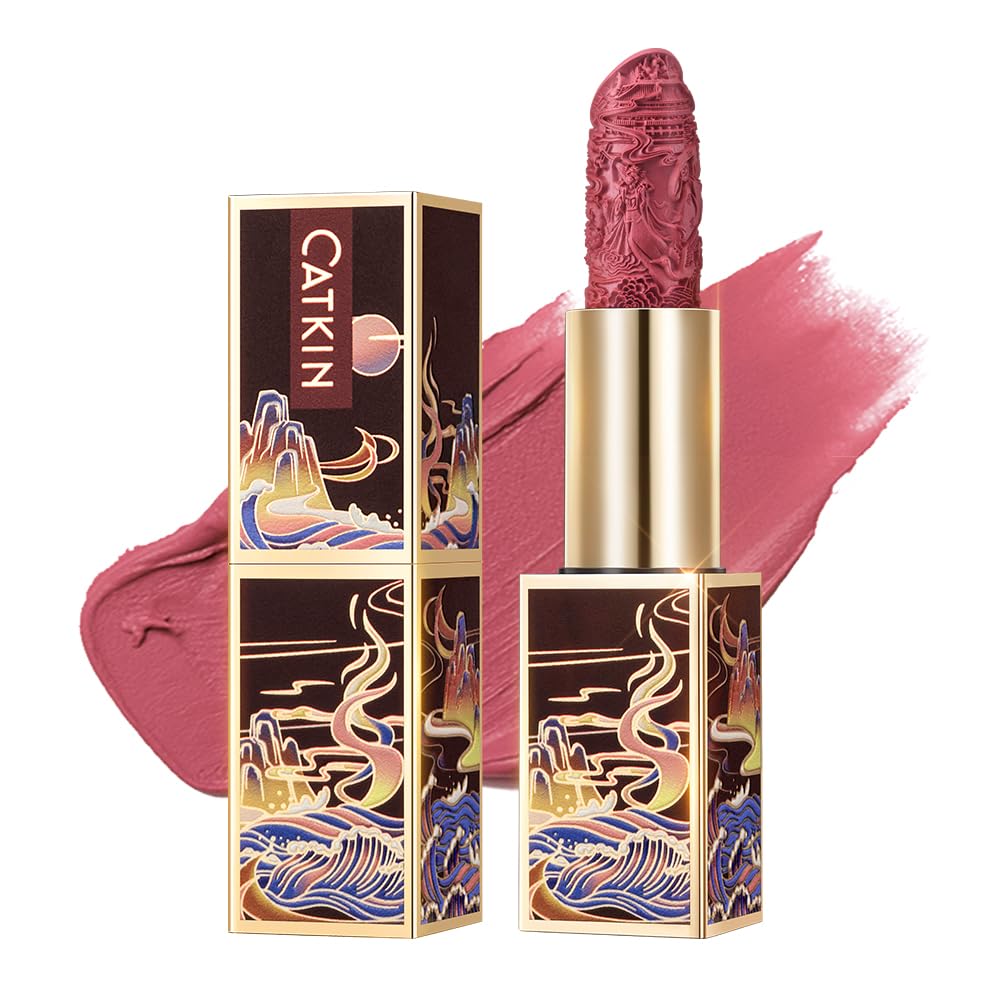 Catkin Semi-Matte Lipstick Hydrating High Impact Color Infused with Vitamin E and Avocado Oil Smooth Soft Texture Long Lasting Matte Finish 129