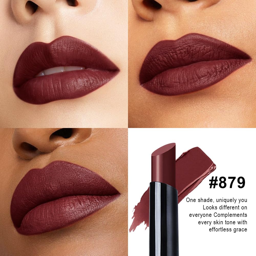 evpct Rich Rose Velvet Matte Lipstick Long Lasting Waterproof for Women