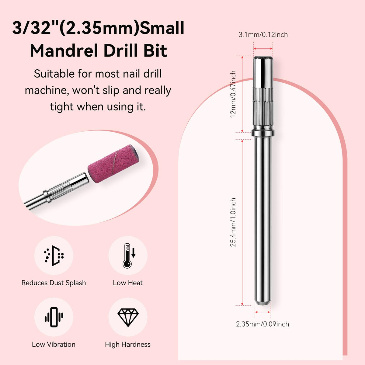 Makartt Nail Drill Sanding Bands - 100Pcs 80/120/180/240 4 Color Grit File