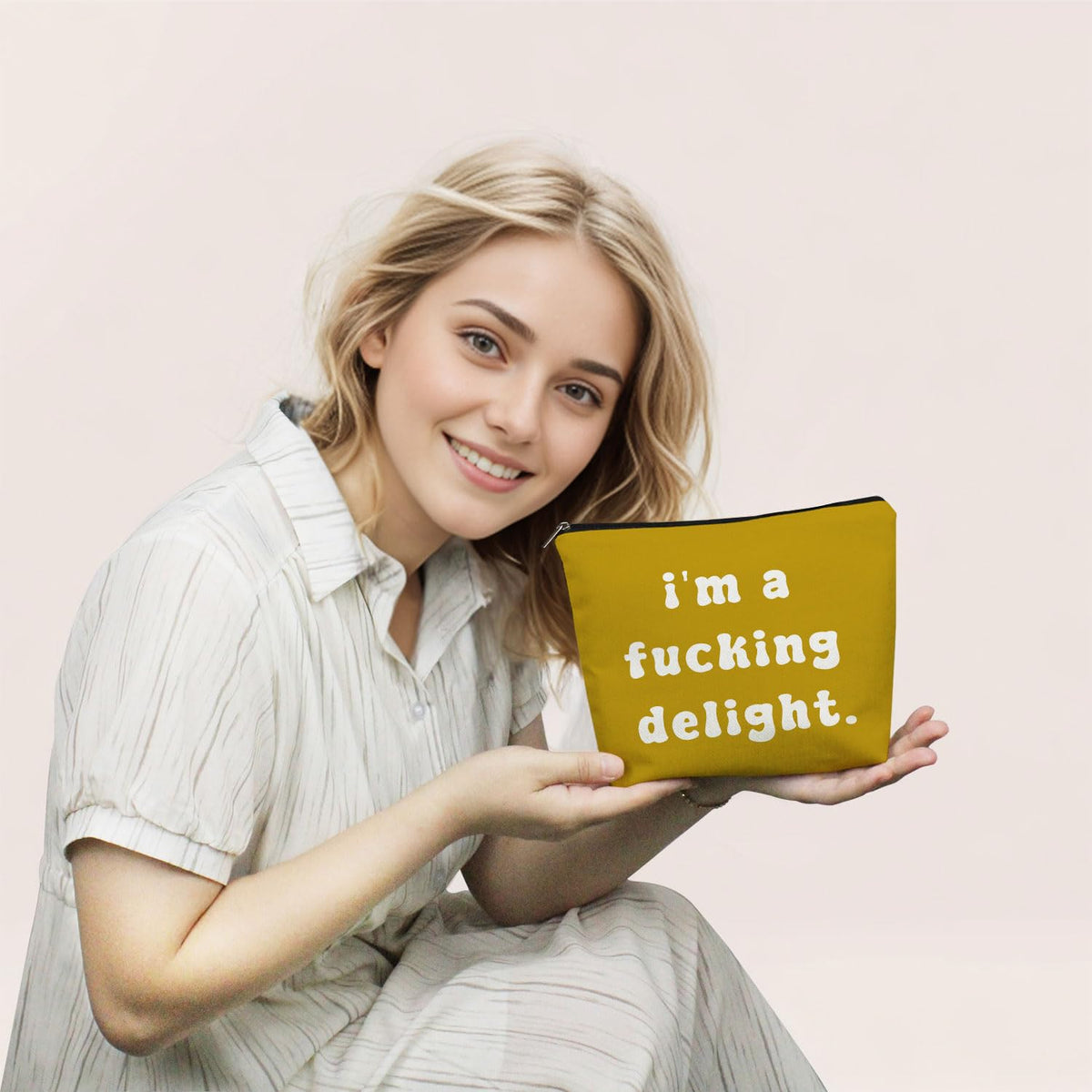 Funny Quote Print Small Cosmetic Bag -1
