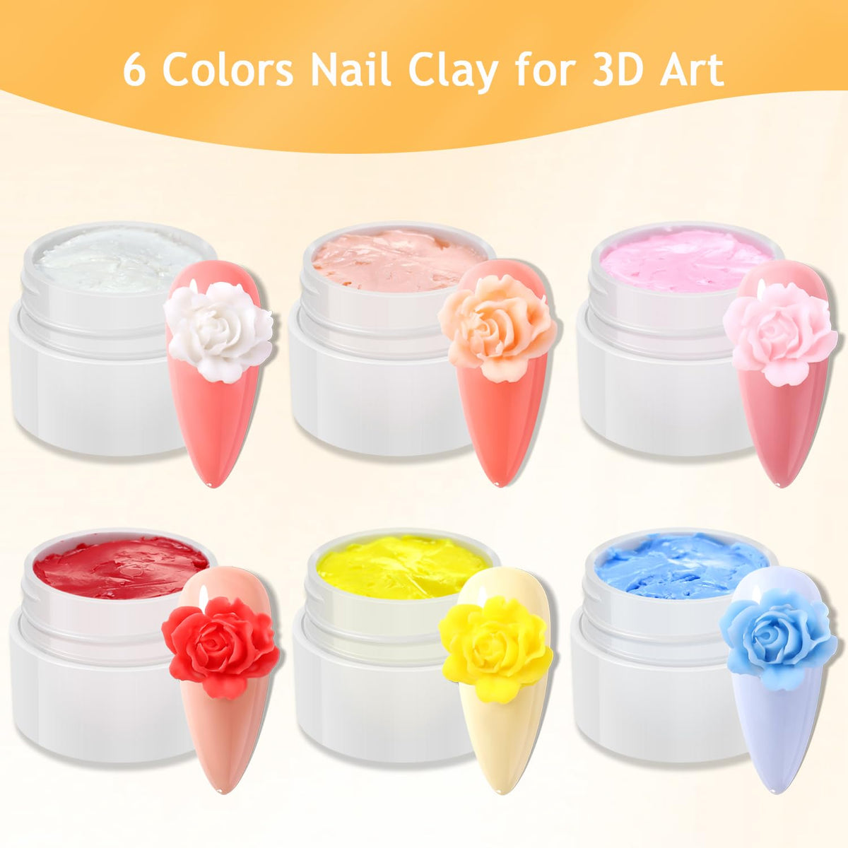 3D Nail Sculpting Gel Kit, Clear & Black Solid Builder Gel