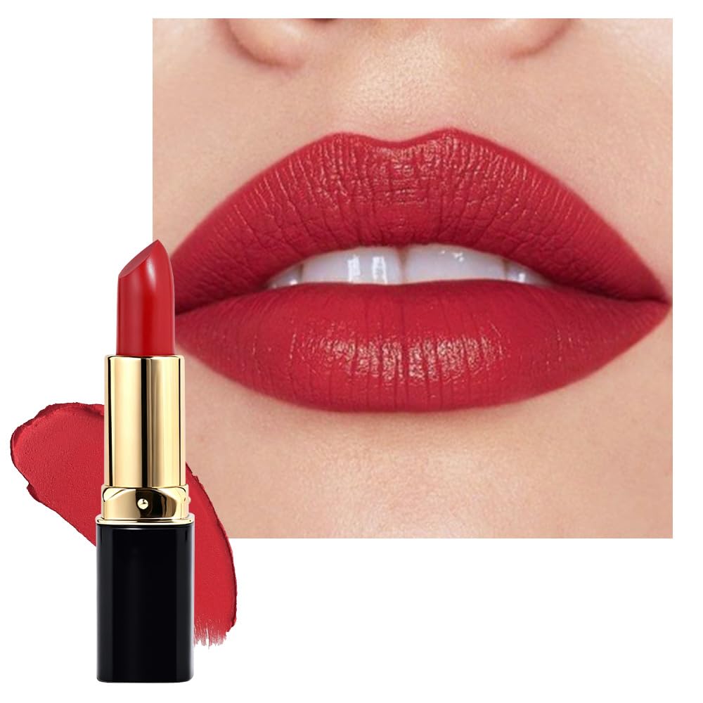 evpct Rich Rose Velvet Matte Lipstick Long Lasting Waterproof for Women